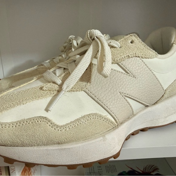 New Balance Shoes - New Balance Cream and White Sneakers